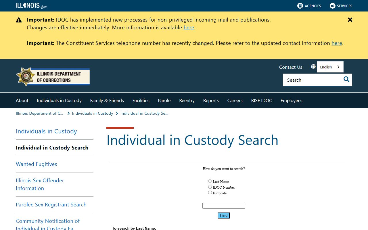 East Moline Correctional Center IDOC inmate search locator